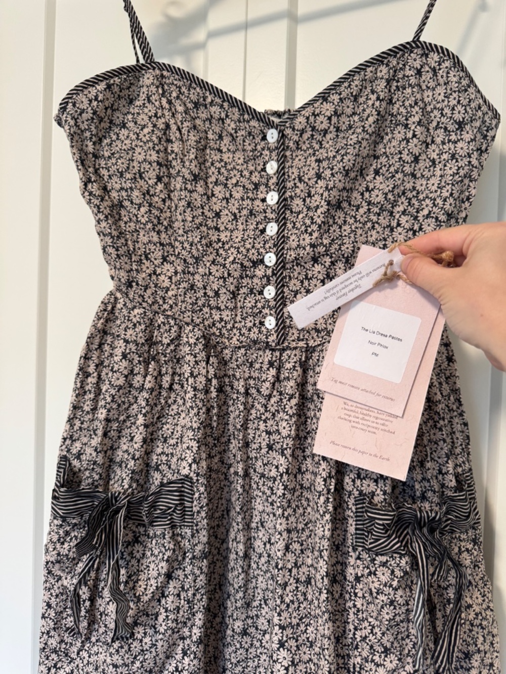Christy Dawn The Lia Dress Noir Phlox Size Petite Medium - Picture 3 of 6